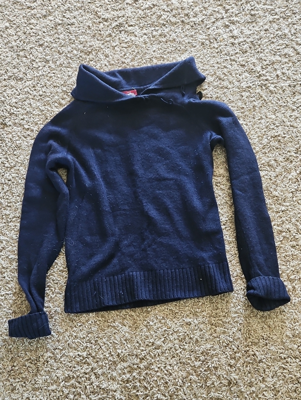 J. Crew Navy Cowl Neck Sweater